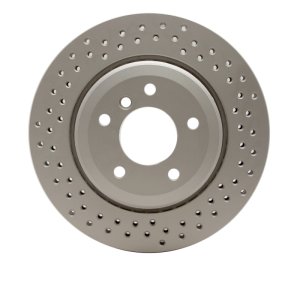 BMW 330XI Brake Rotor (1) - Rear - R1 Concepts - GeoSPEC Coated Rotor - Drilled - `01-`06